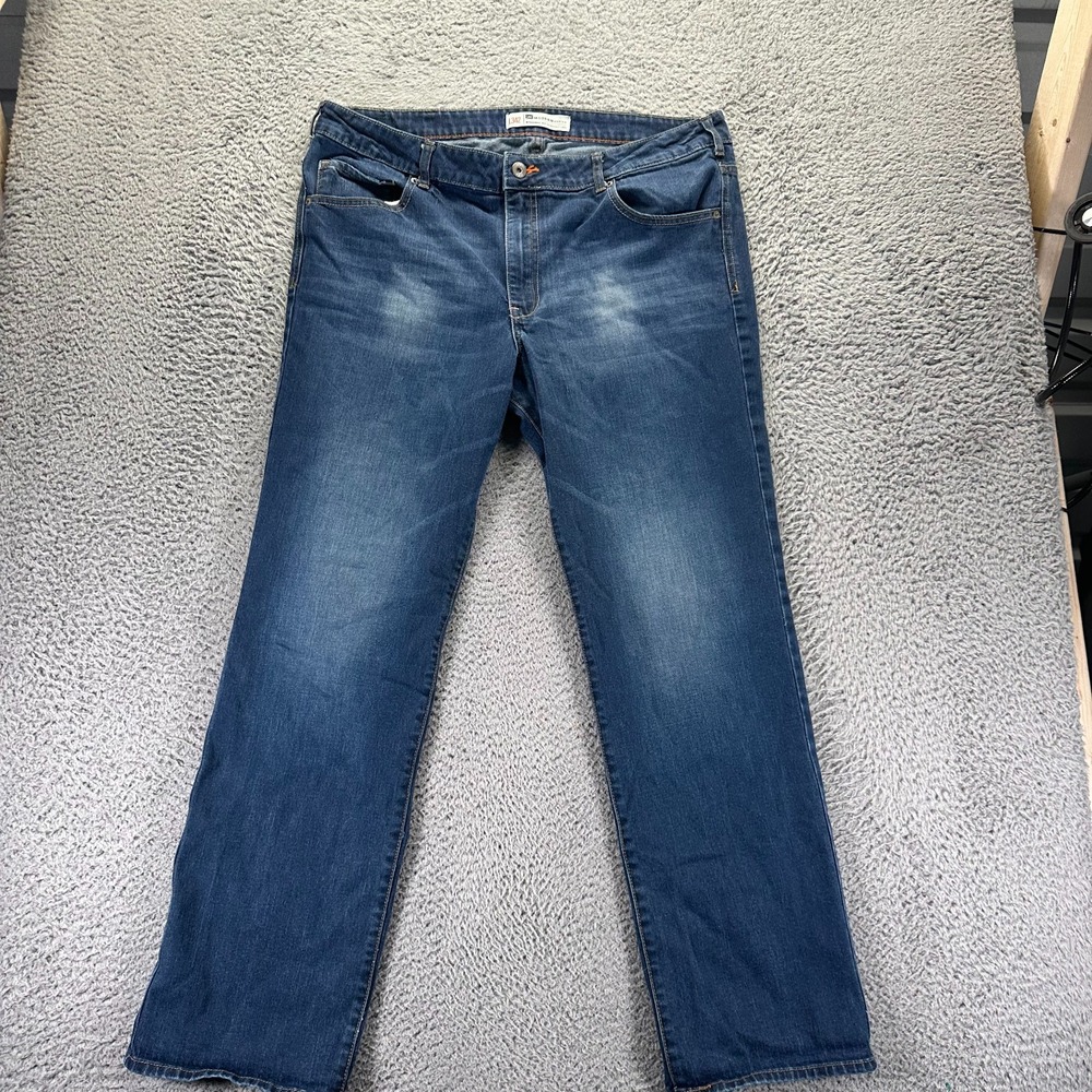 Lee L342 Jeans Mens 40x32 Blue Cotton Denim Straight Leg Faded Workwear Stretch
